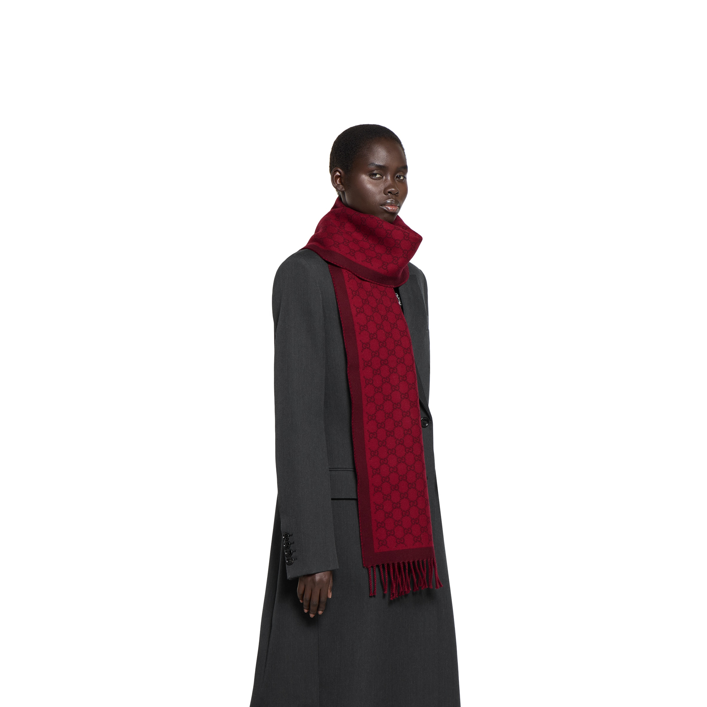 GG wool scarf - 3
