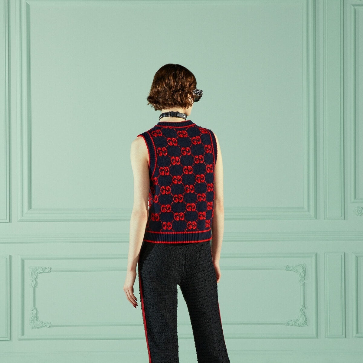 Gucci GG Wool Boucle Jacquard Vest - 3