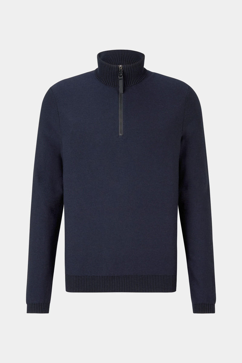 Lias half-zippered sweater in Navy blue 1