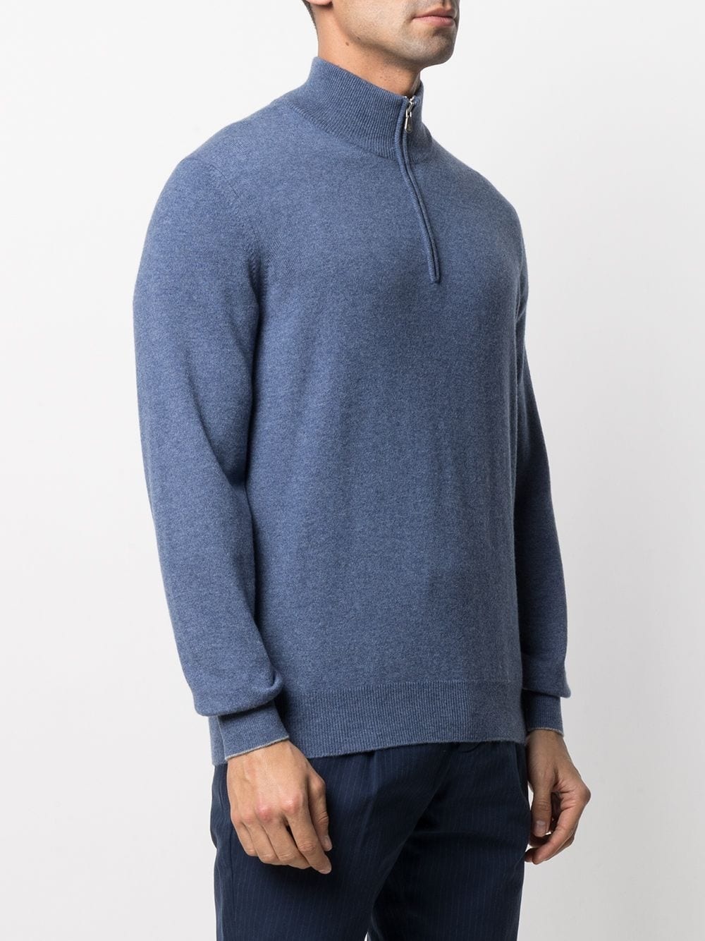 half-zip cashmere jumper - 3