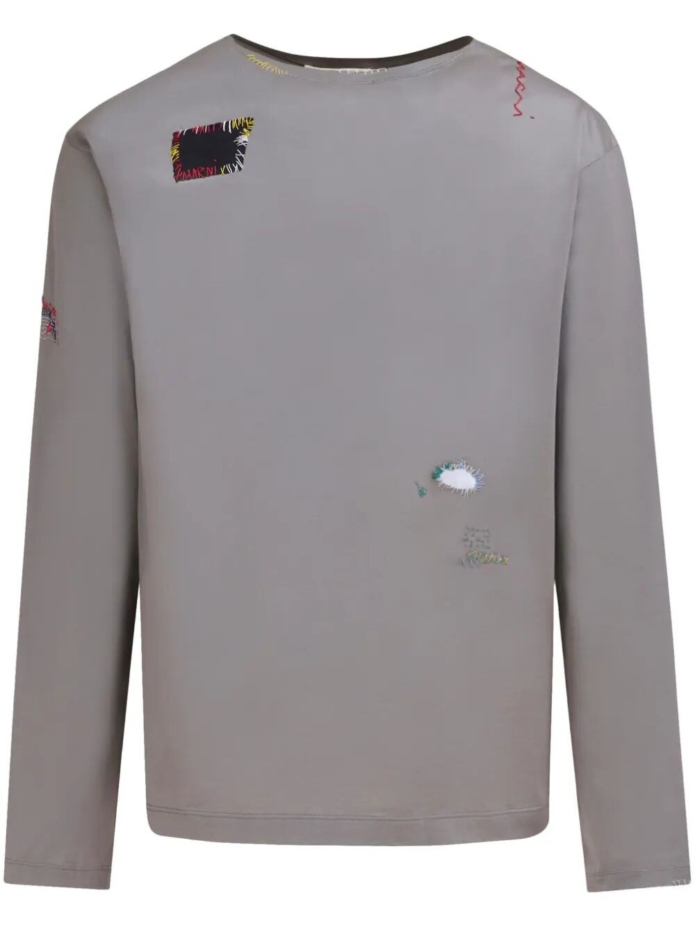 Introducing the LONG SLEEVES T-SHIRT, a sophisticated piece from the renowned brand MARNI. Crafted f - 1