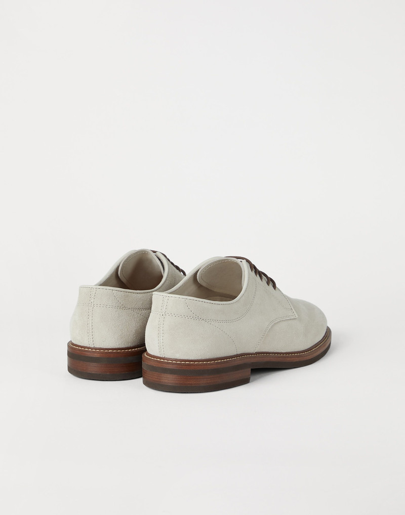 Brunello Cucinelli Suede unlined Derbys outlook