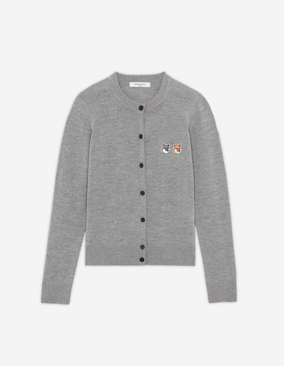 DOUBLE FOX HEAD PATCH R-NECK CARDIGAN - 1