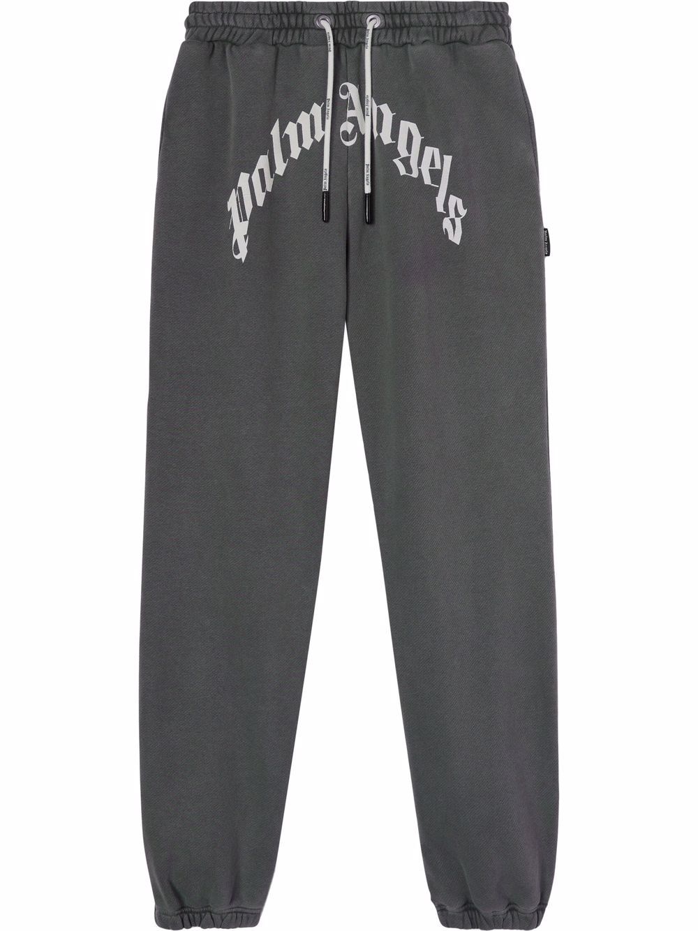 Curved Logo-print drawstring track pants - 1