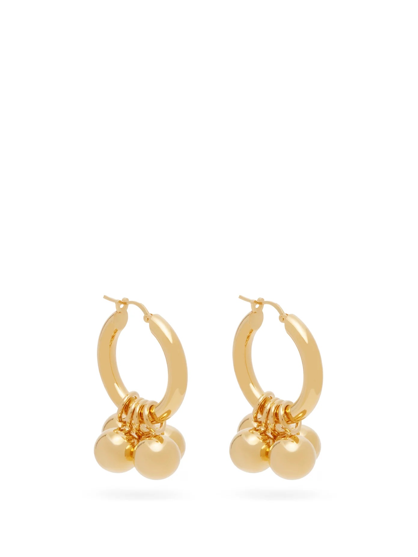 Sphere-drop hoop earrings - 1