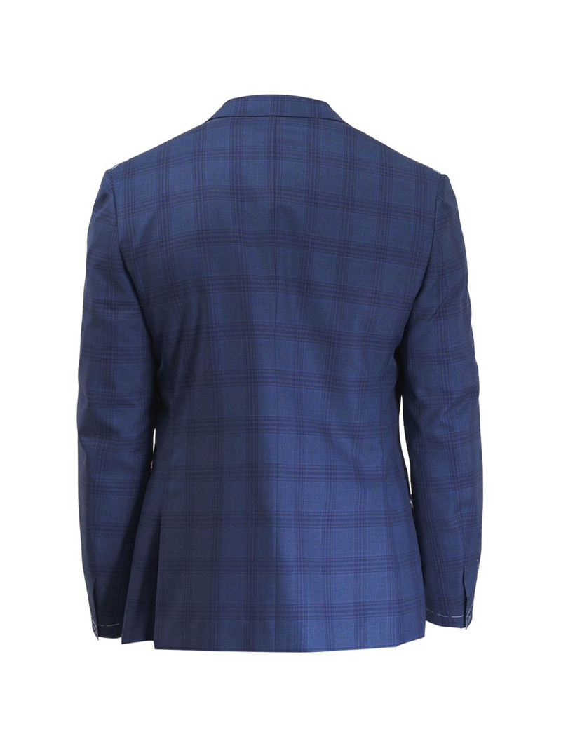 Brioni checked-pattern single-breasted blazer outlook