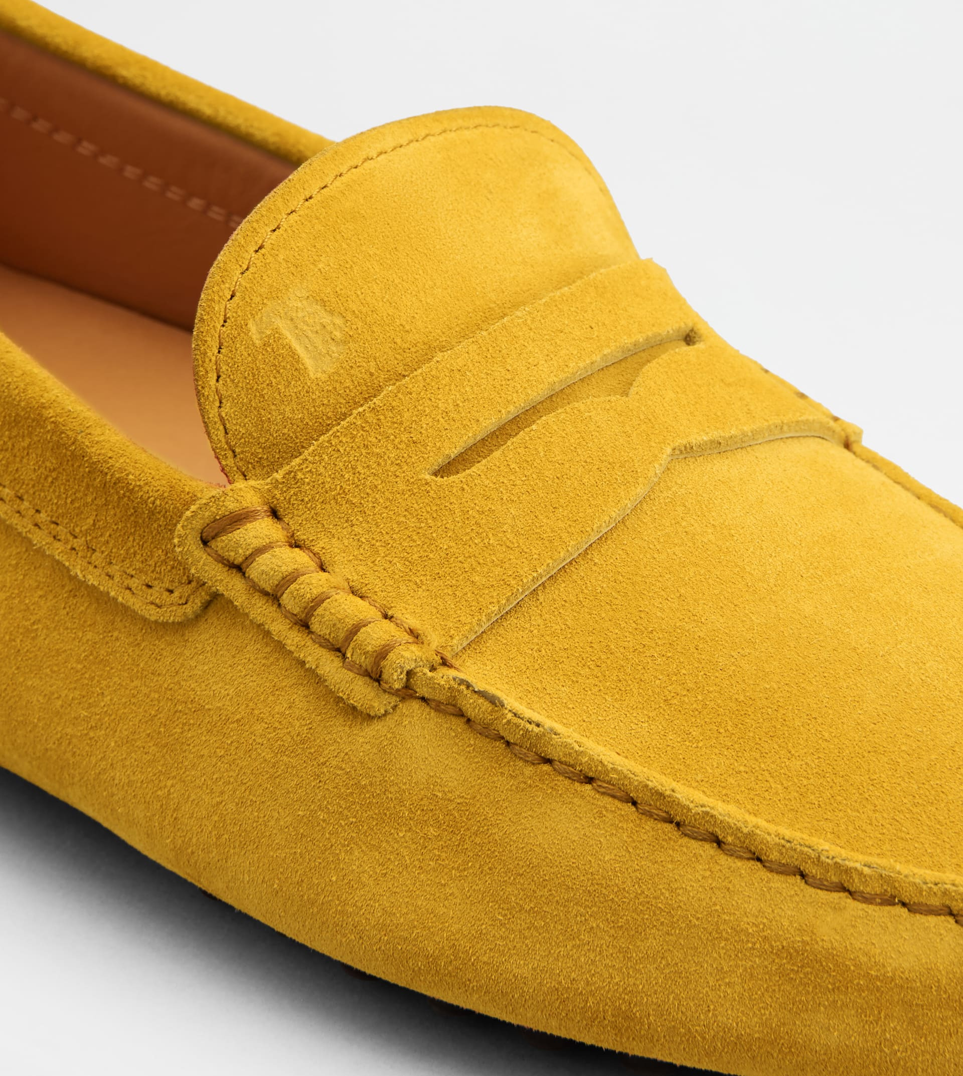 GOMMINO DRIVING SHOES IN SUEDE - YELLOW - 6