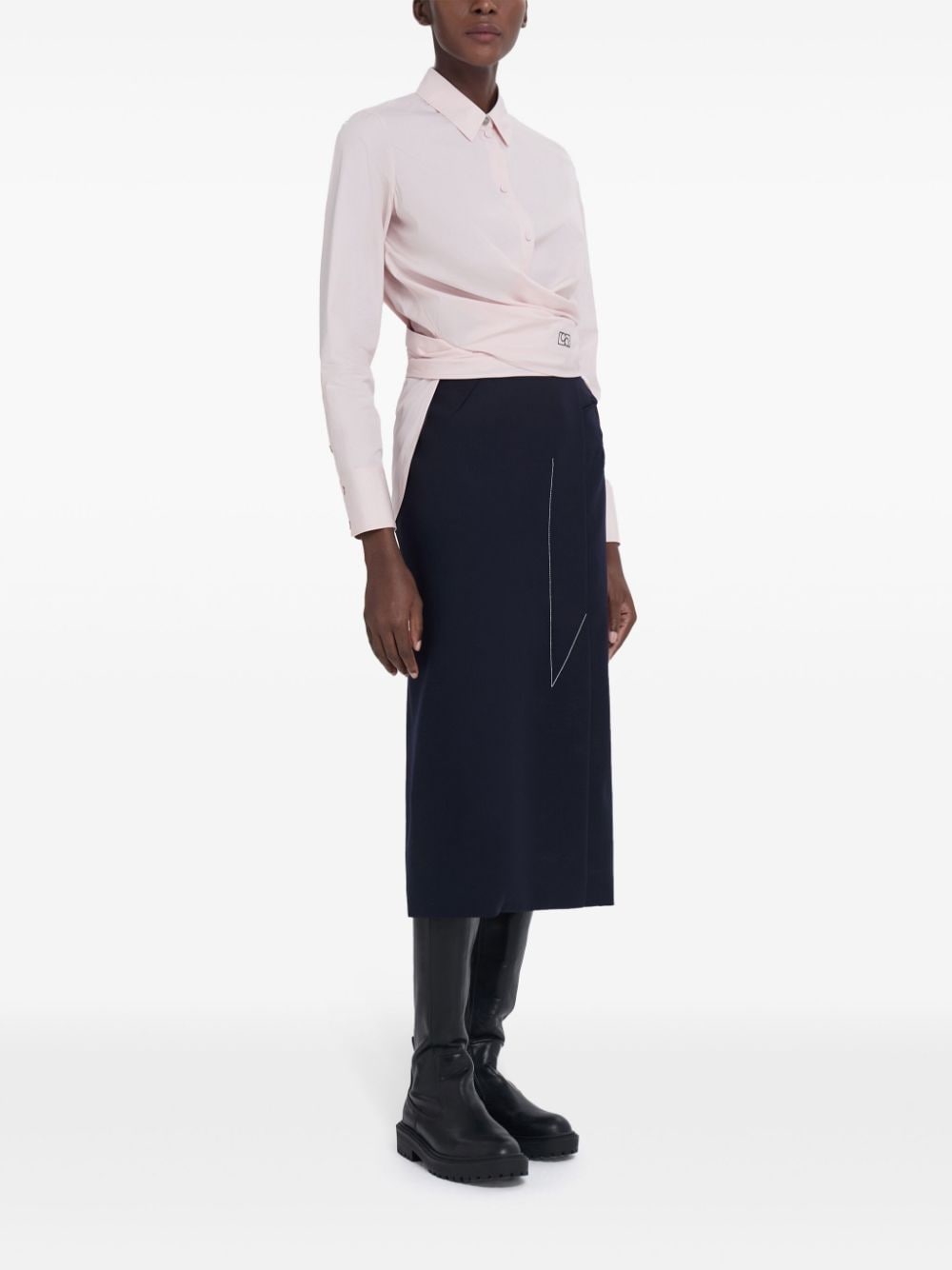 wrap cotton shirt - 3