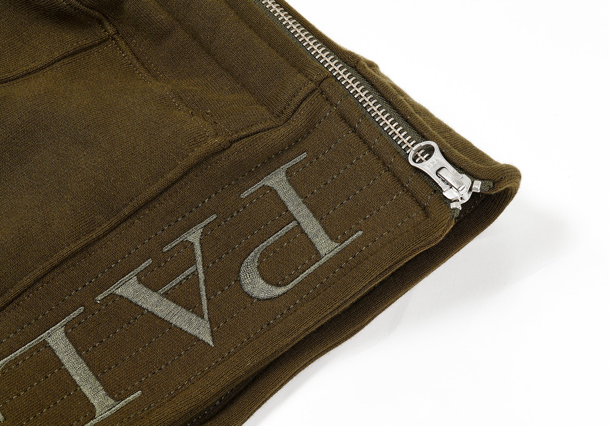 PALACE SPLIT HOOD BOMBER SWEAT OLIVE - wapaumwaym3g | REVERSIBLE