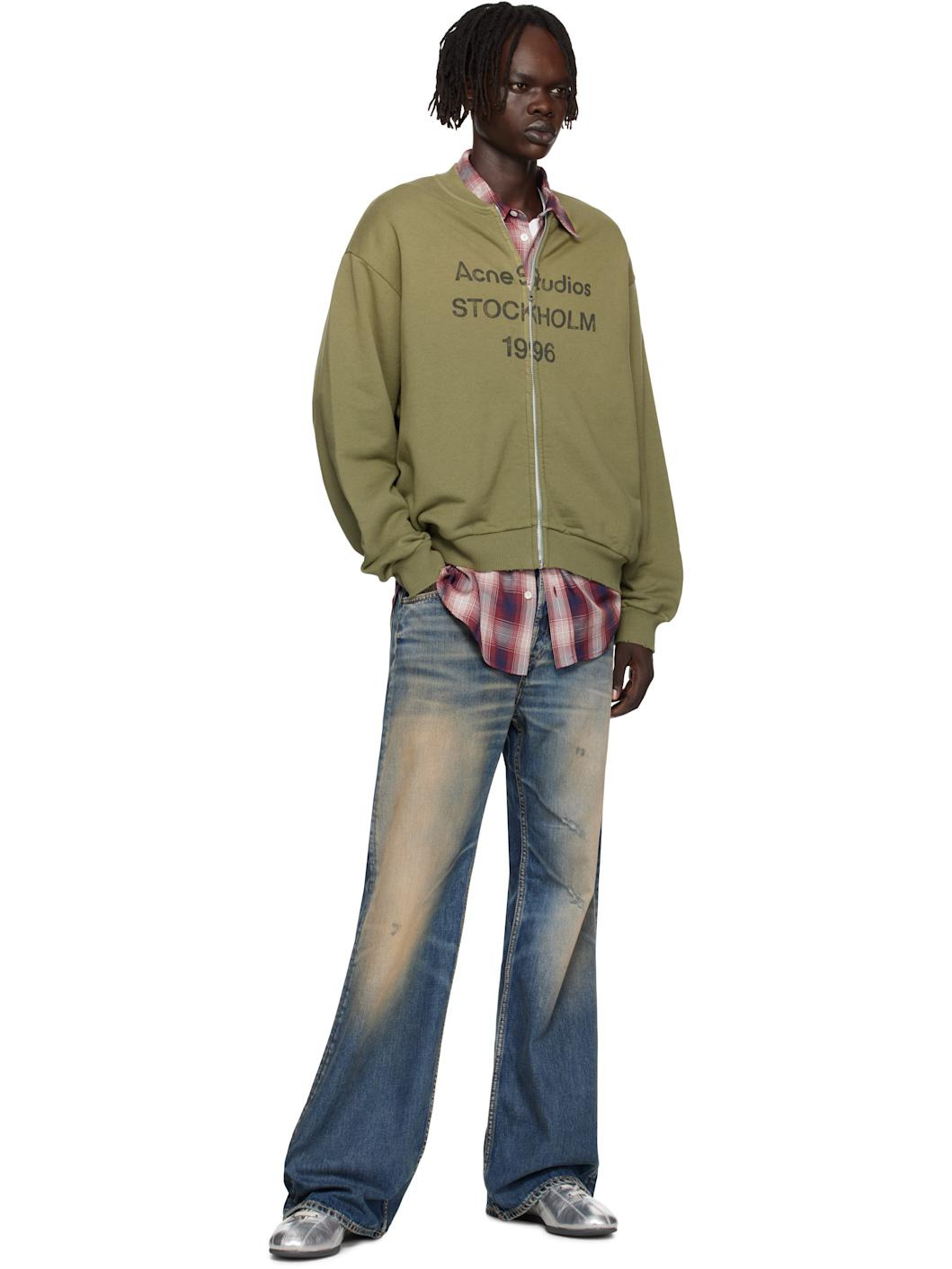 Green Zip-Up Cardigan - 4