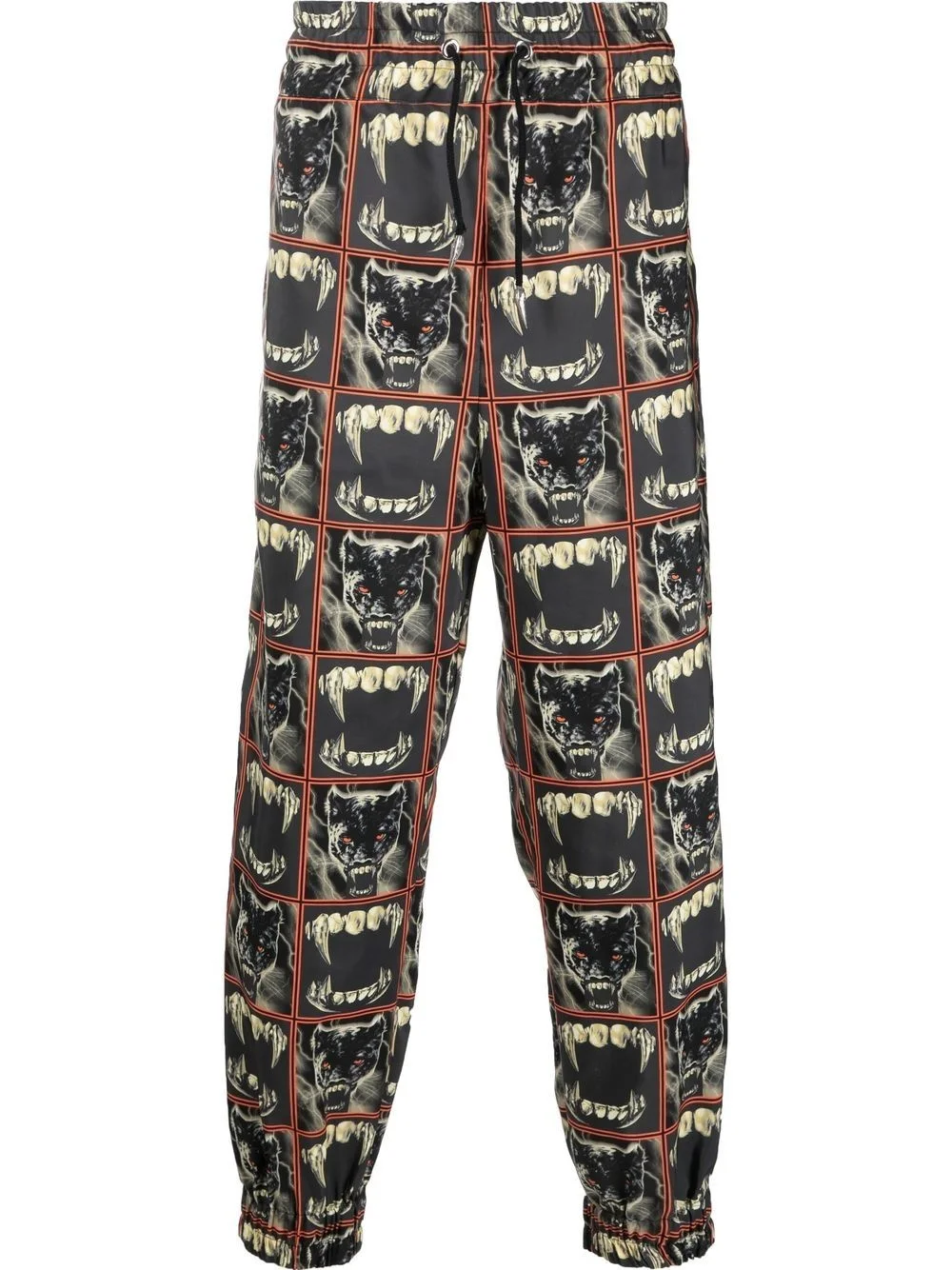 panther print track pants - 1
