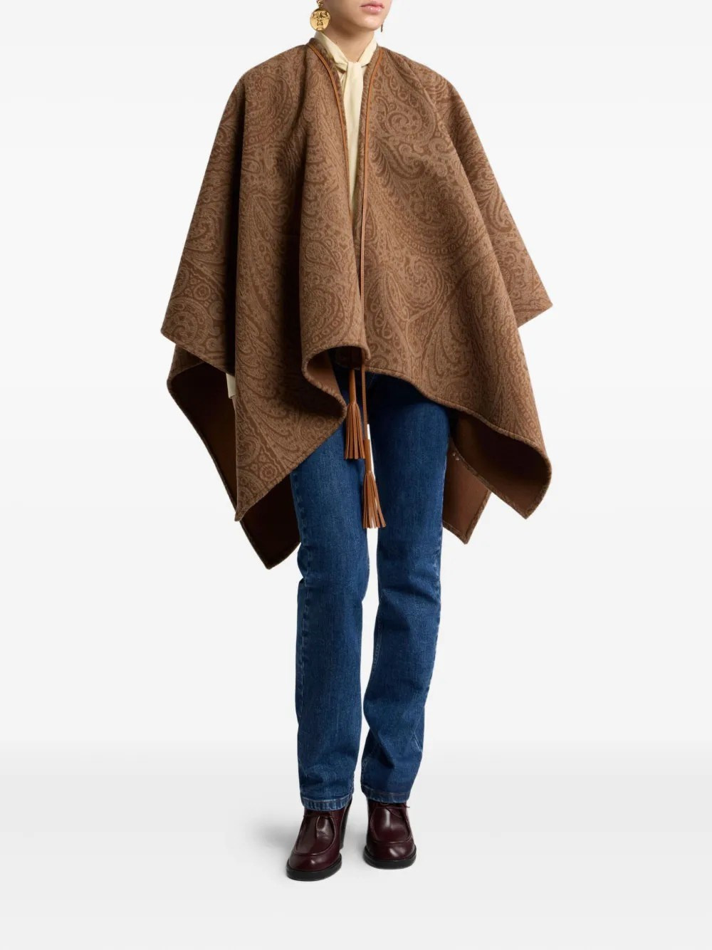 JACQUARD PONCHO - 2