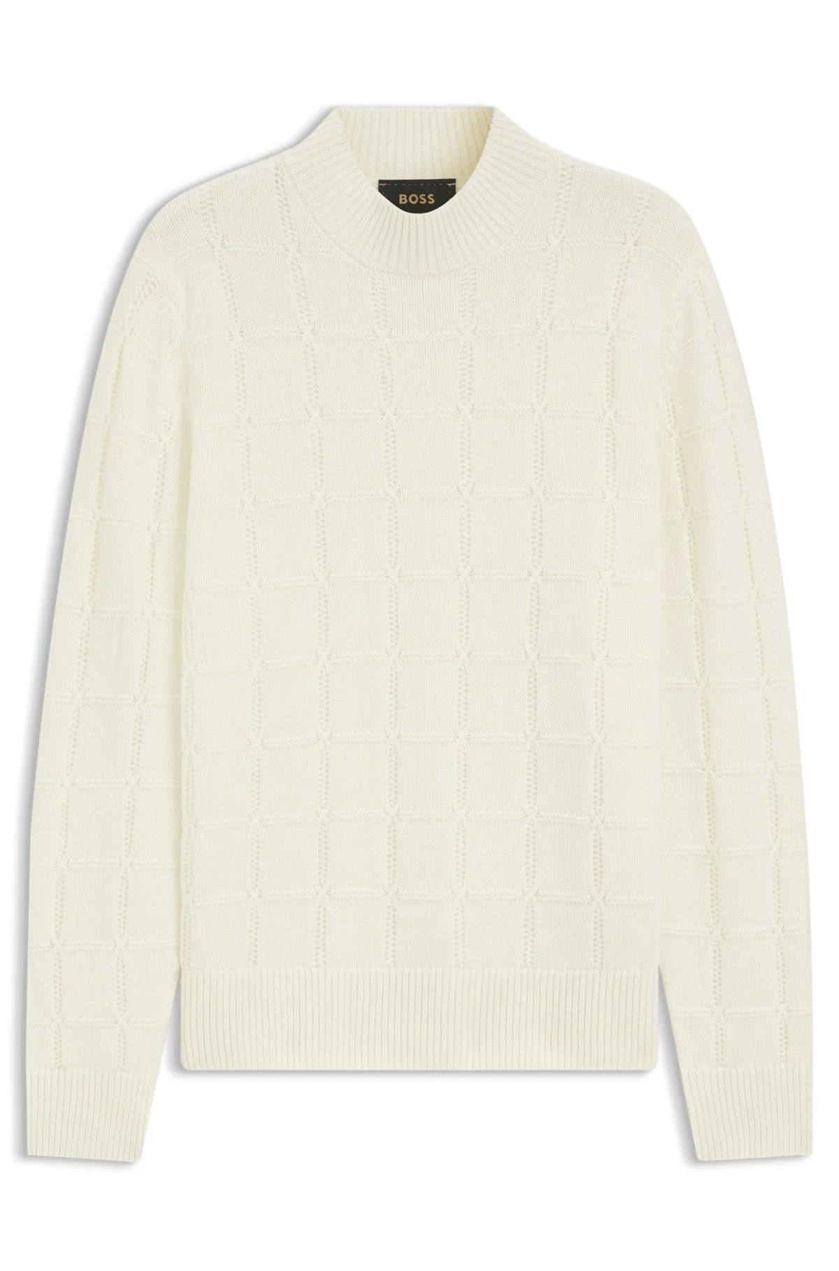 MOCK-NECK SWEATER IN VIRGIN WOOL AND CASHMERE - 1