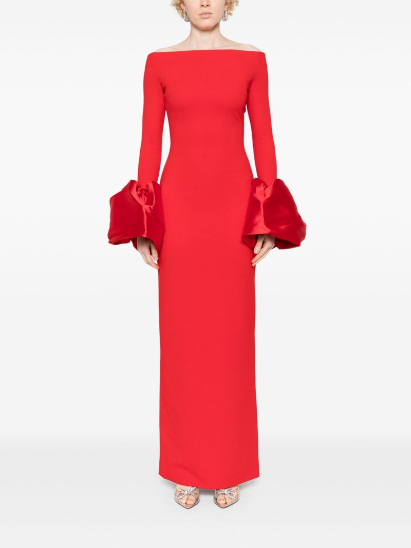 SOLACE LONDON Talia oversized-cuffs gown outlook
