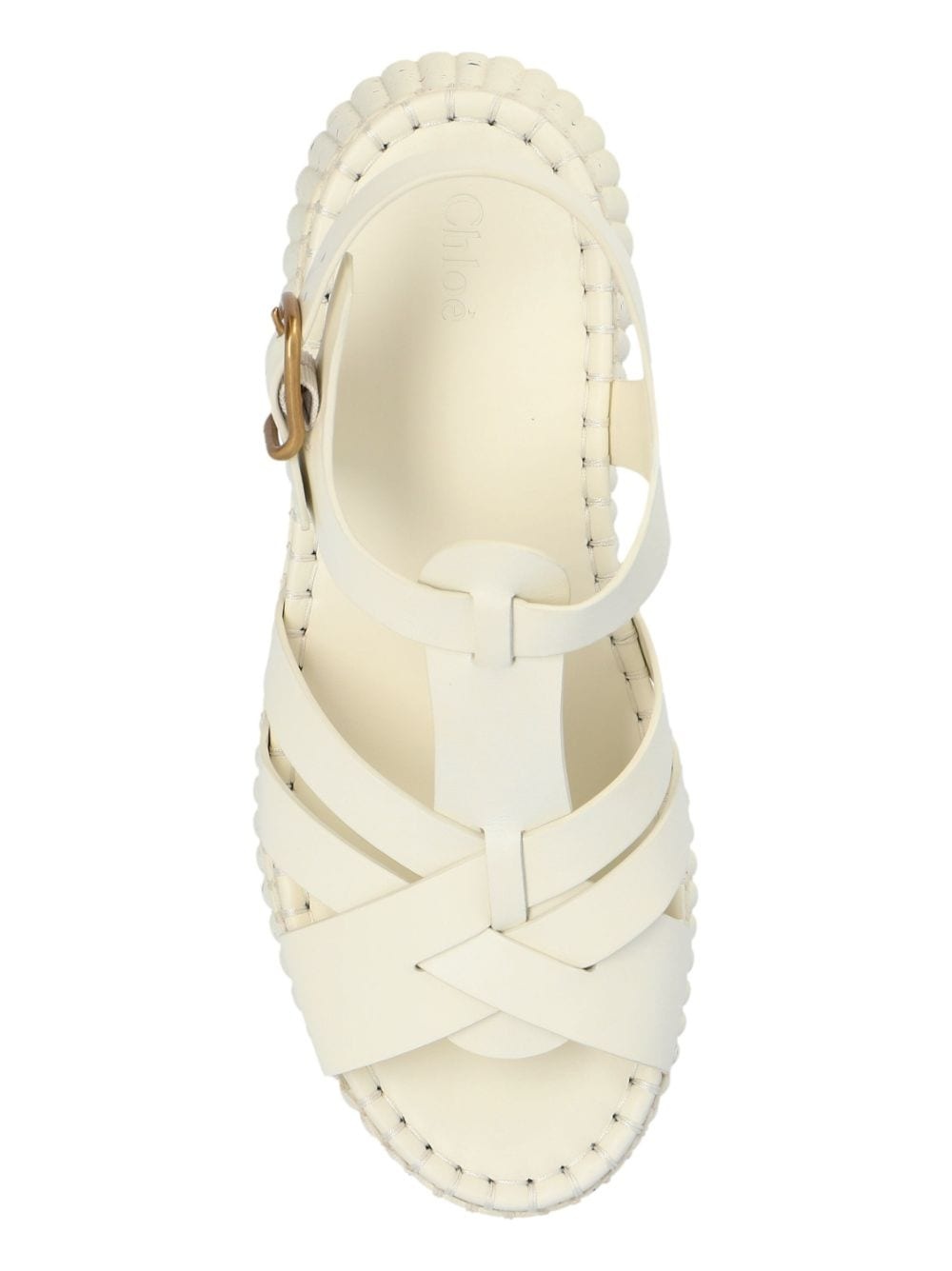 leather platform sandals - 6
