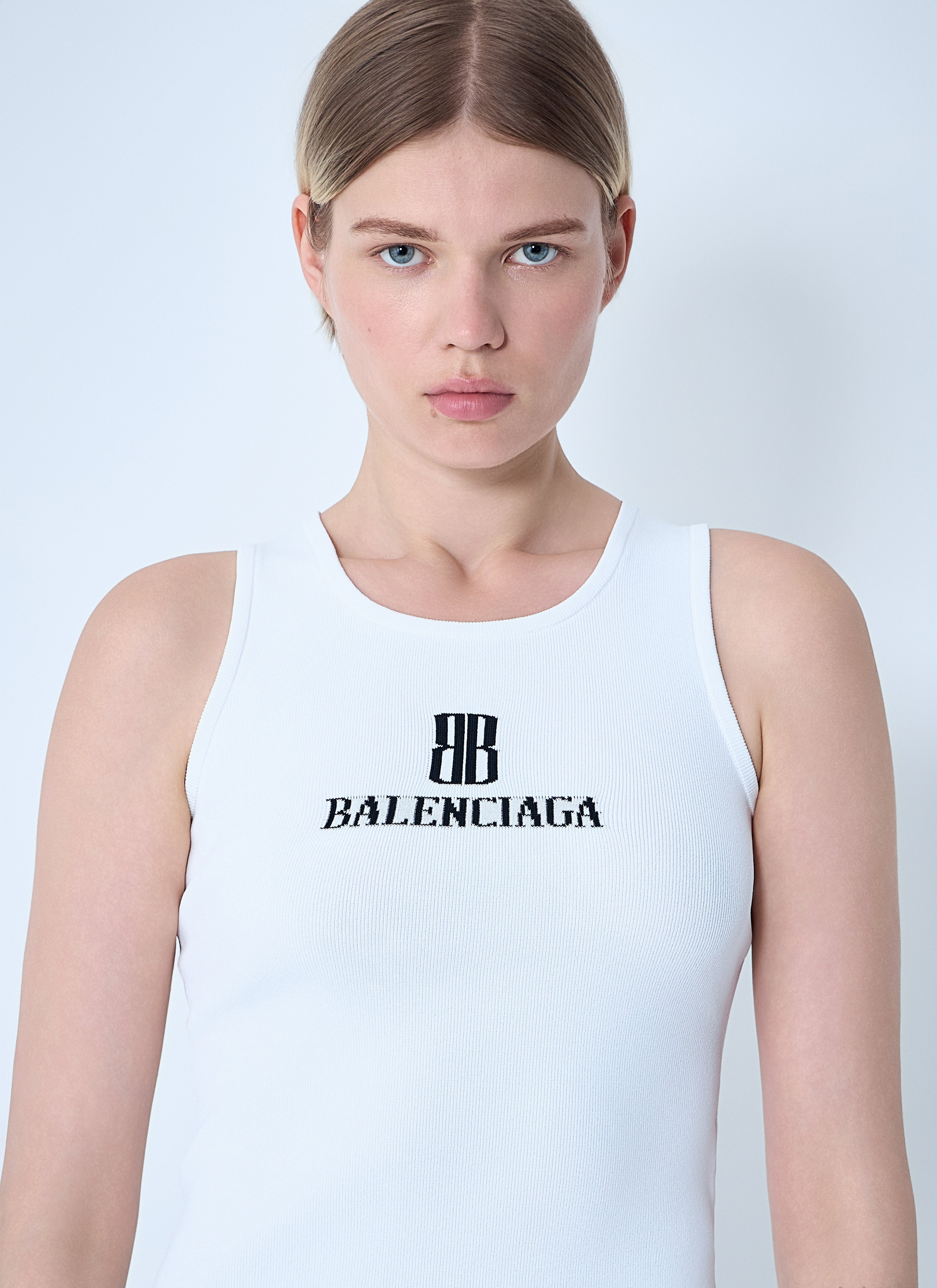 Balenciaga Women Logo Motif Tank Top - 5