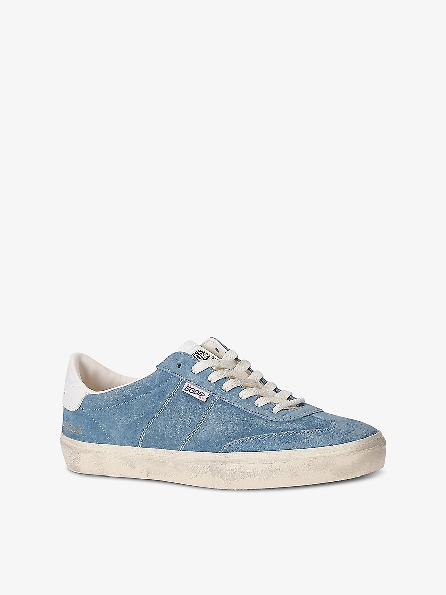 Soul-star leather-trim suede low-top trainers - 3