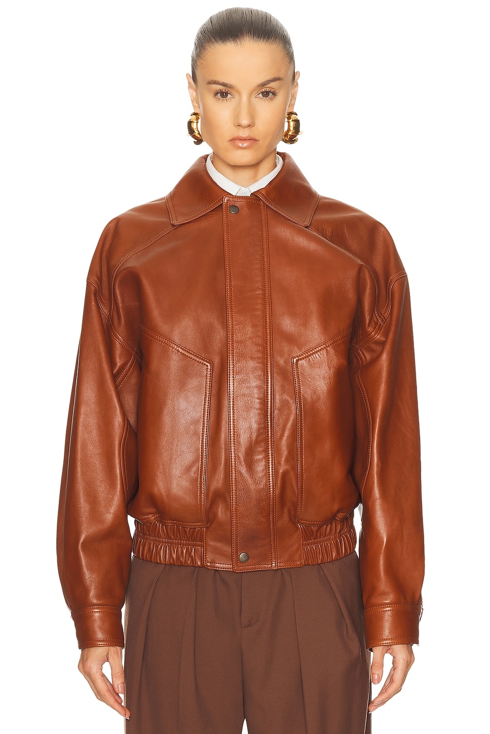 Leather Bomber Jacket - 2