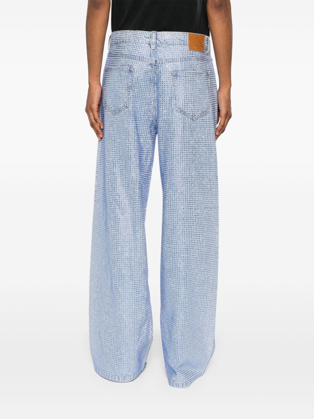 crystal-embellished jeans - 4
