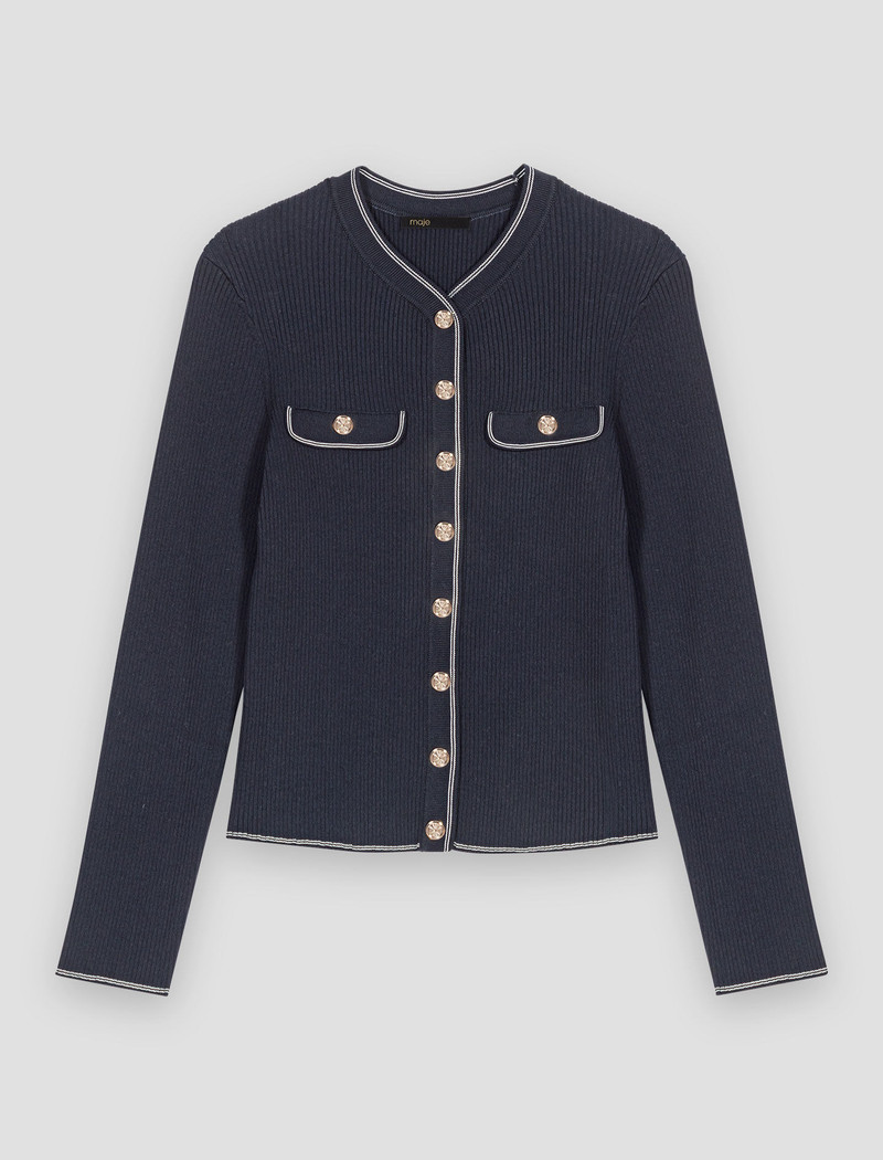 Ribbed knit cardigan 1