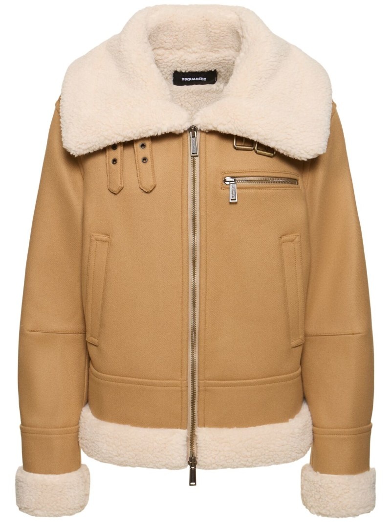 Easy shearling aviator jacket - 1