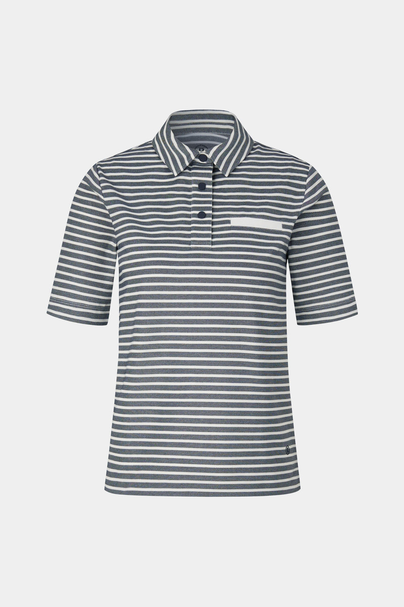 Peony Polo shirt in Navy blue/White 1
