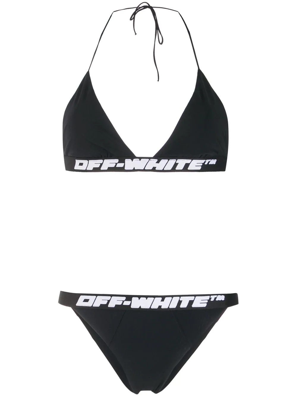 logo trim bikini - 1