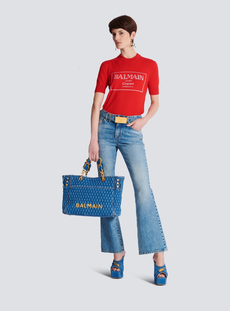 Balmain Balmain Couture two-tone knit top outlook