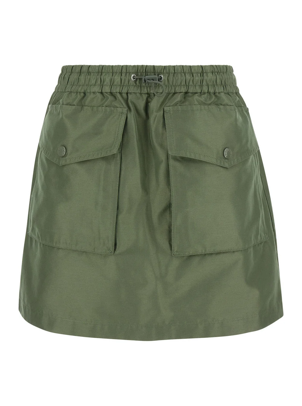 Moncler Women Green Cargo Mini Skirt In Cotton Blend Woman - 1