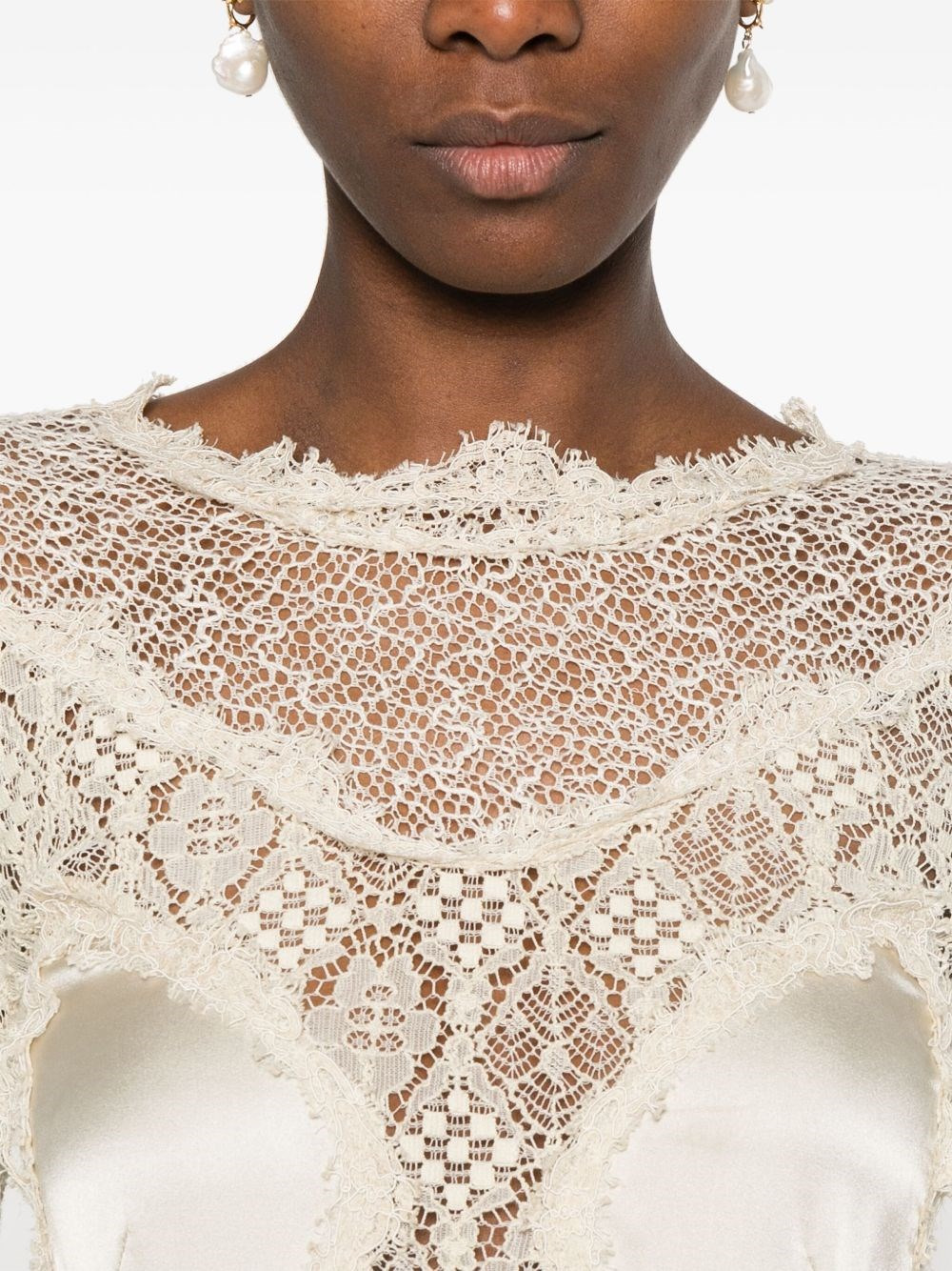 Satin and lace top - 4