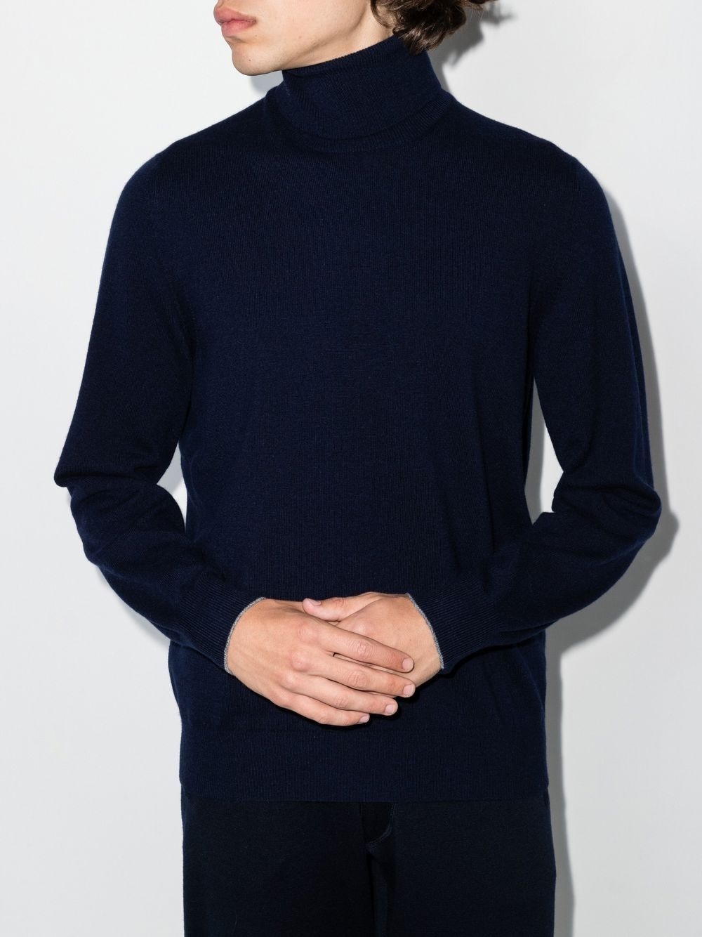 roll neck cashmere jumper - 2