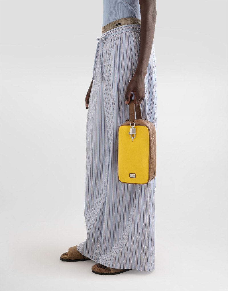 Dolce & Gabbana Lock canvas and calfskin handbag outlook