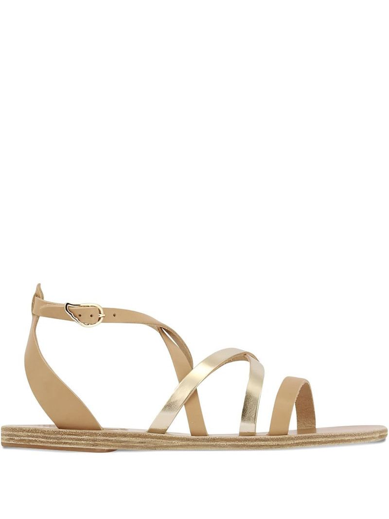 crossover leather sandals 1
