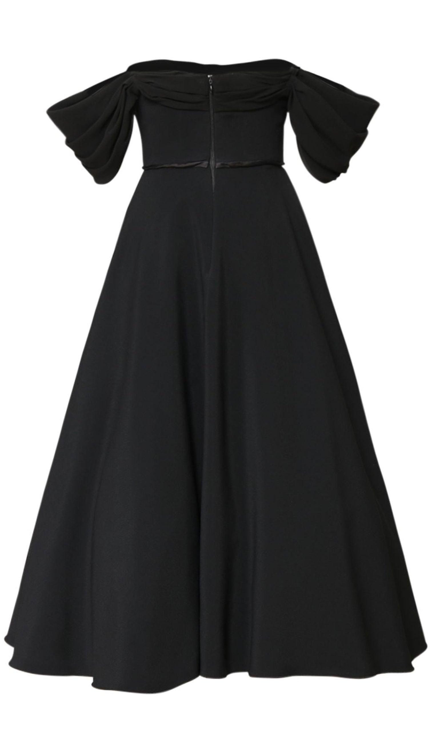 Off-shoulder Flared Midi Dress - 7