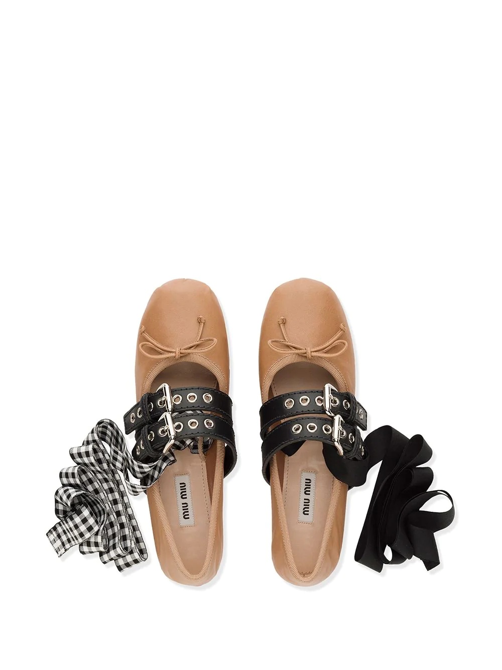 belted ballerina shoes - 4