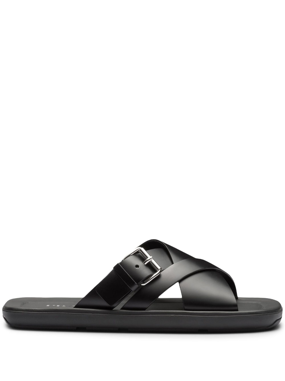 brushed double crisscross sandals - 1