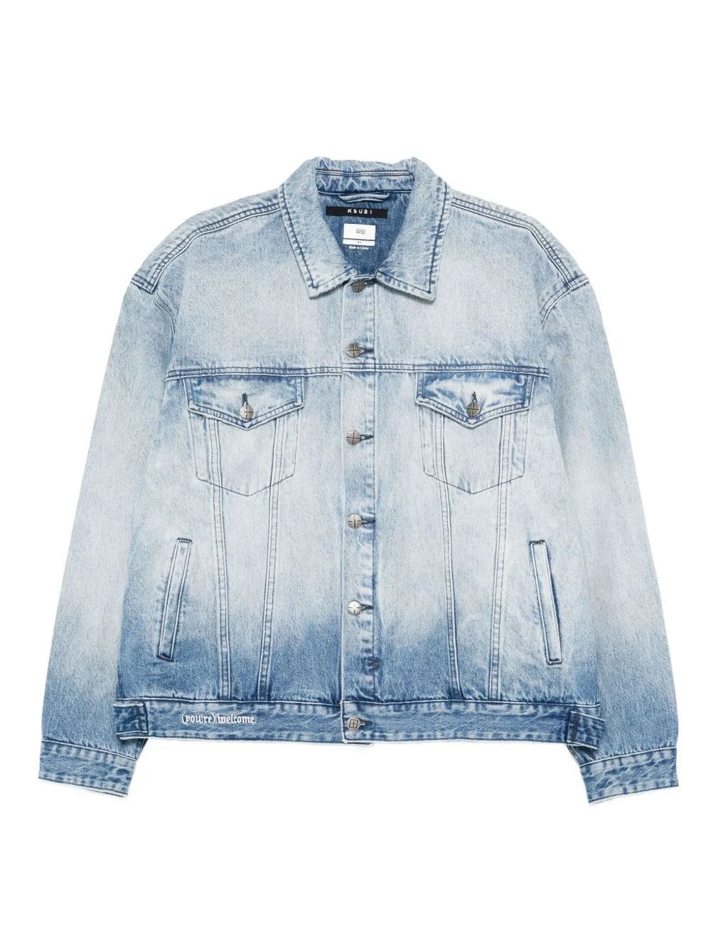 light-wash denim jacket - 1