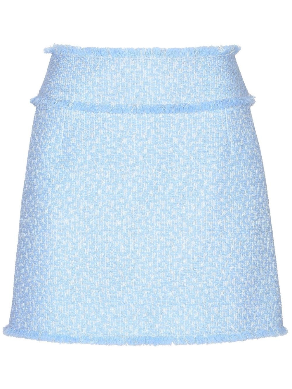 high-rise bouclÃ© flared skirt - 1