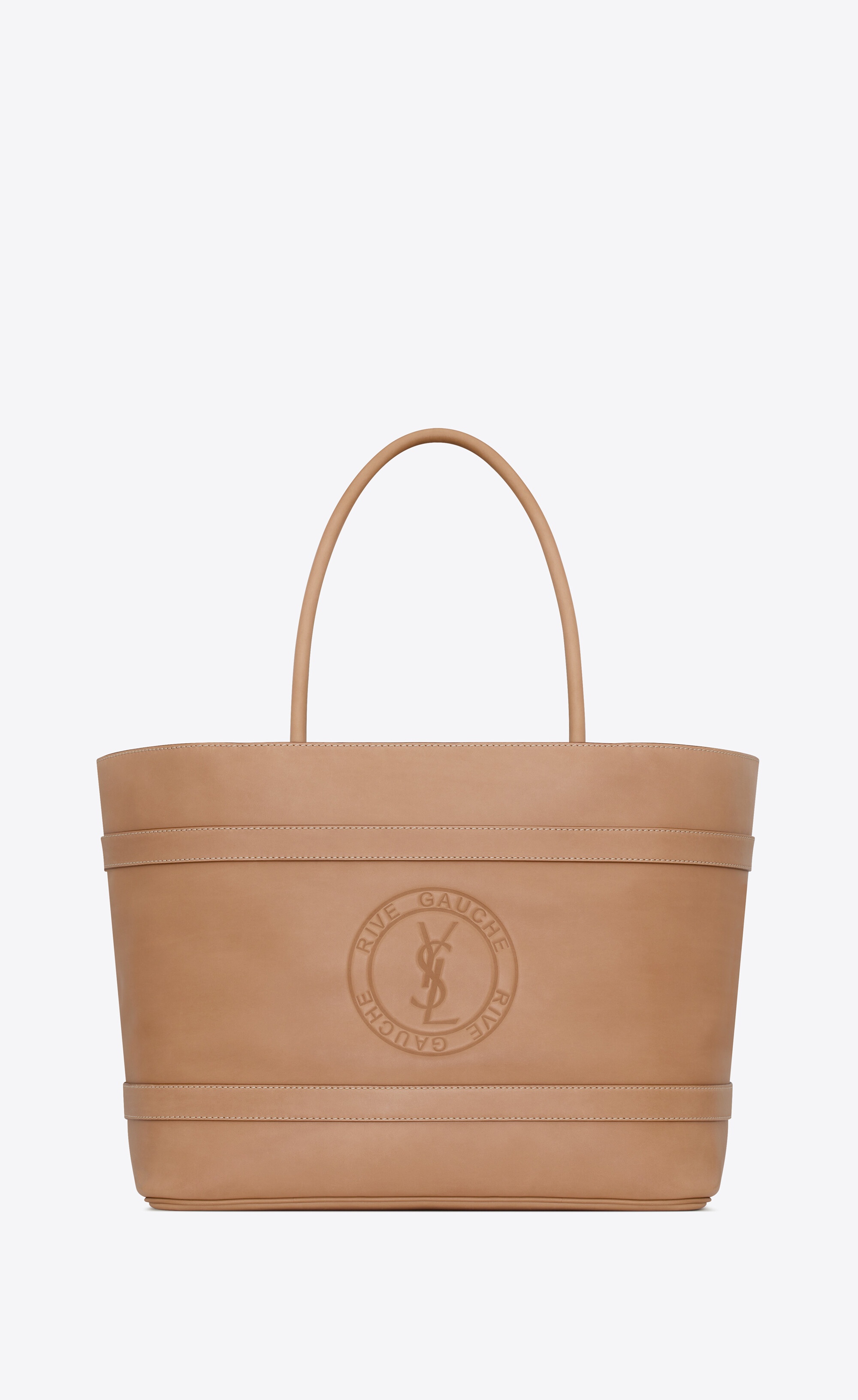 rive gauche tote bag in vegetable-tanned leather - 1