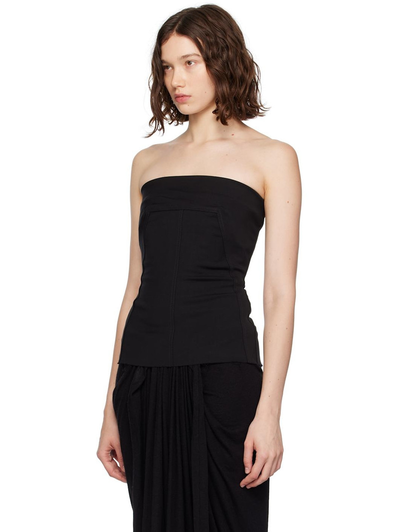 Rick Owens Black Concordians Wool Bustier Top outlook