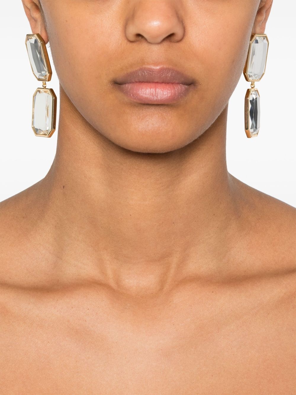 Crystal Tiered earrings - 2