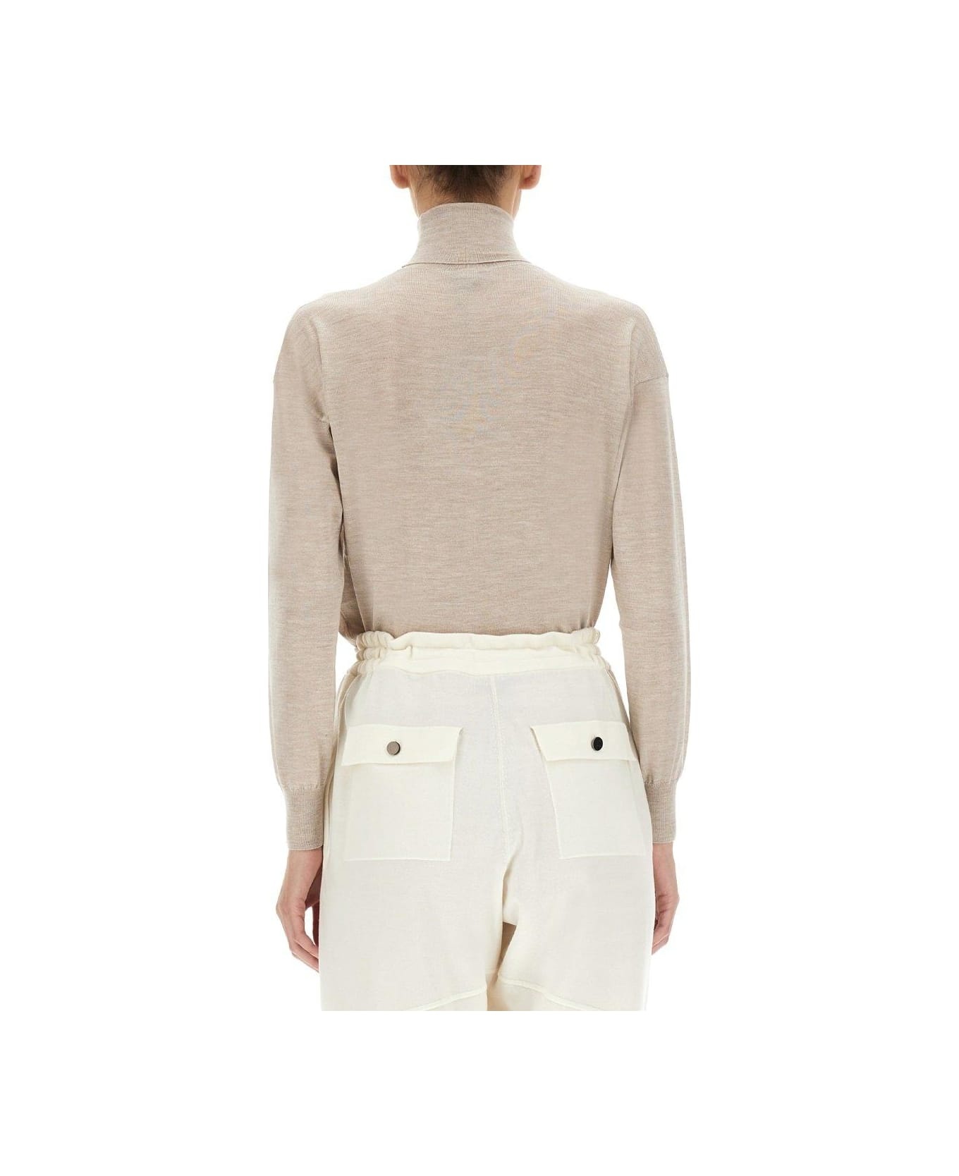 Turtleneck Long-sleeved Knit Jumper - 2
