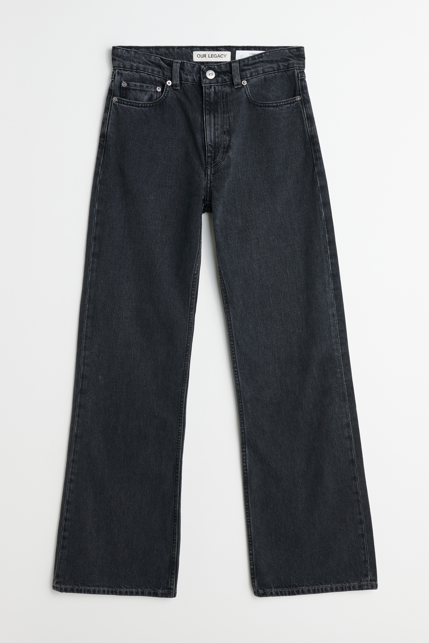 Boot Cut Washed Black Denim - 1