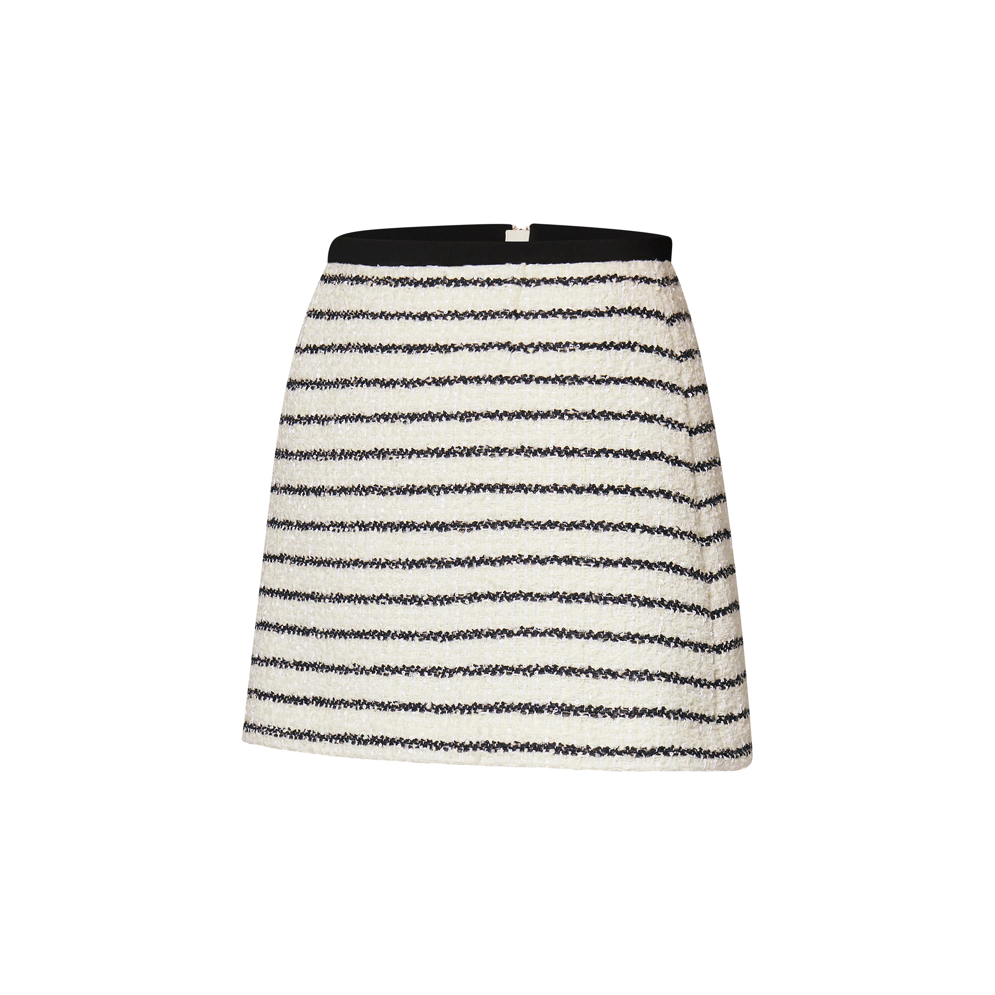 Striped Tweed Mini Skirt - 2