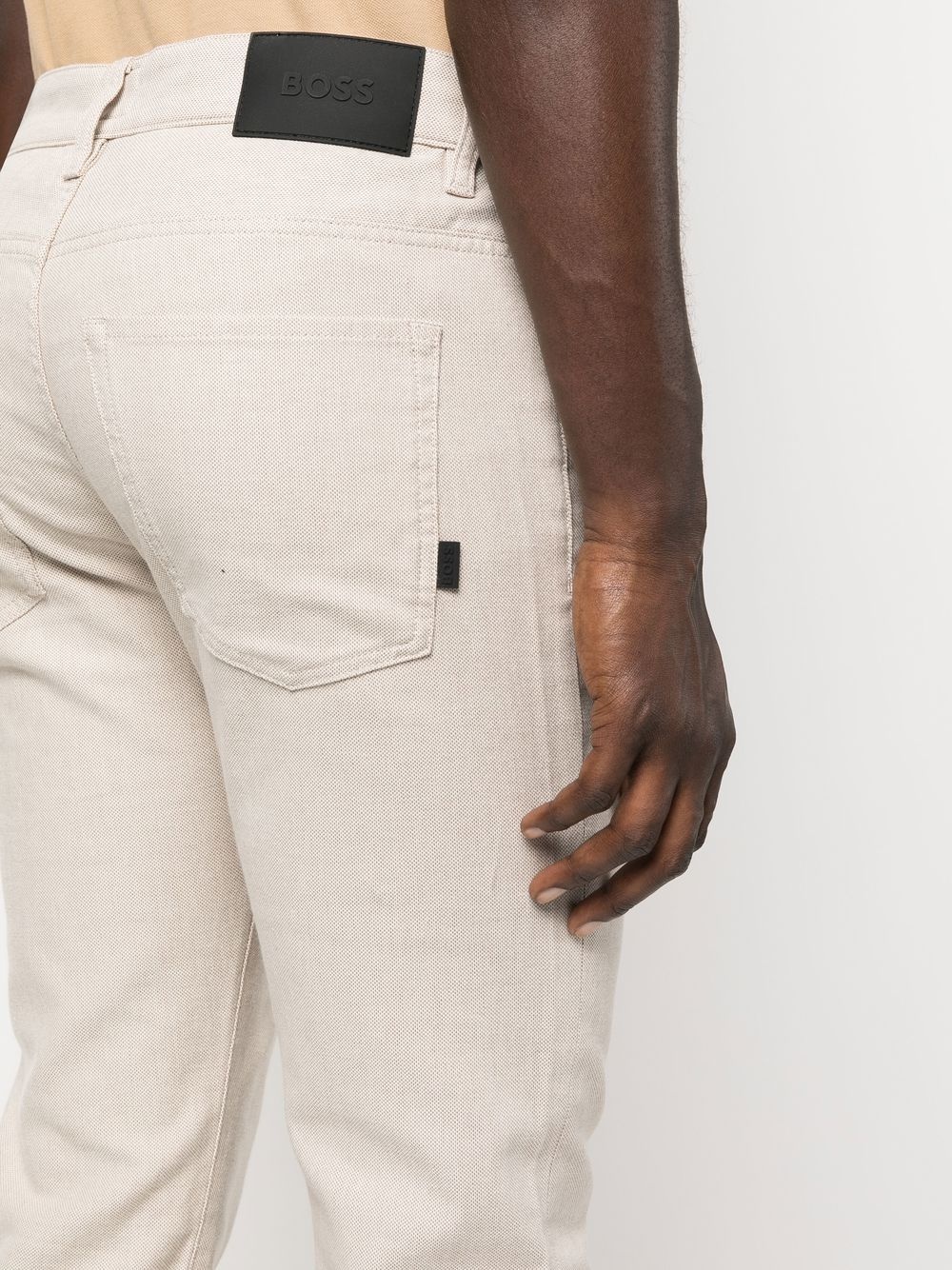 slim-cut chino trousers - 5