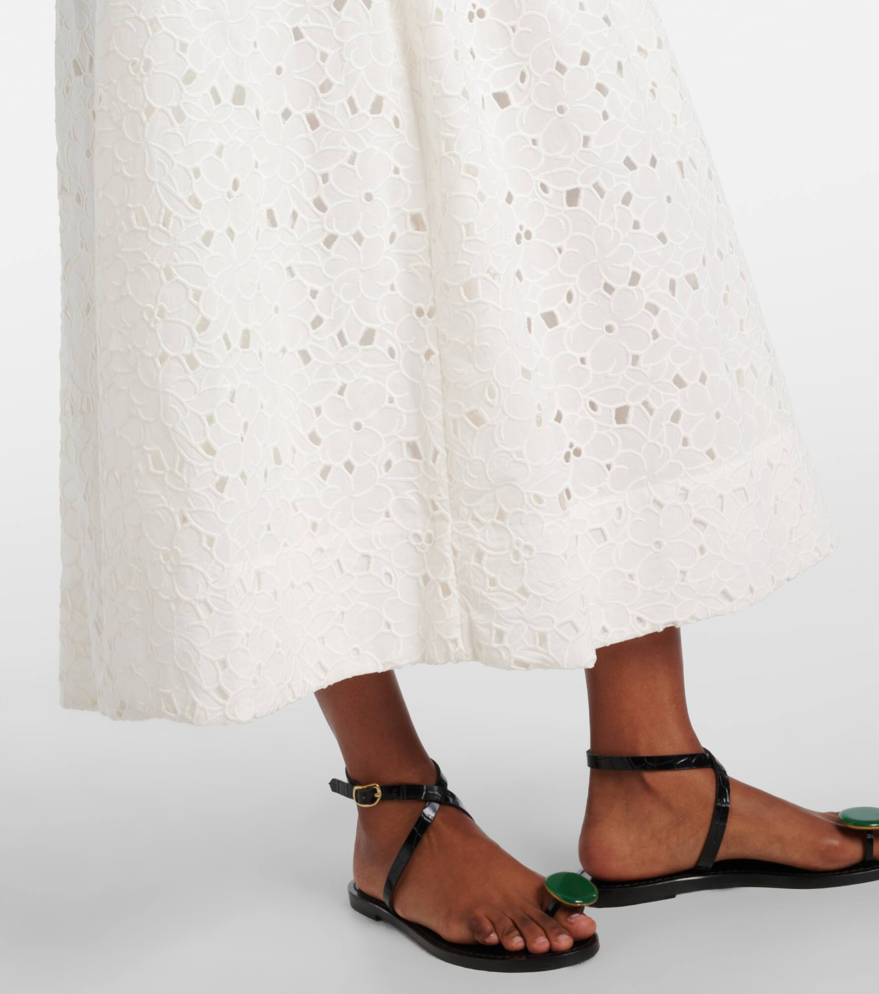 Kittiya broderie anglaise cotton midi dress - 5
