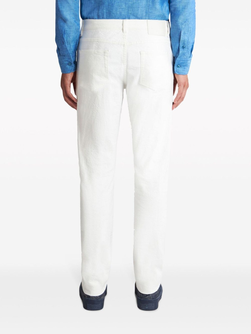 patterned-jacquard straight-leg jeans 4