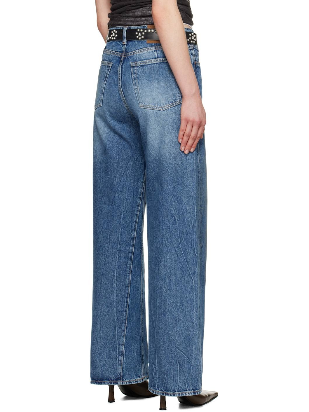 Blue Treble Cut Jeans - 3