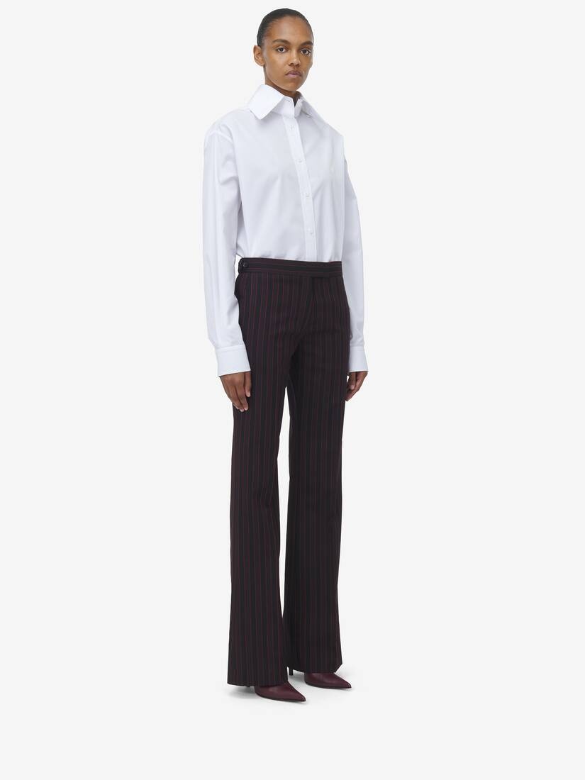 Pinstripe Low Rise Trousers - 3