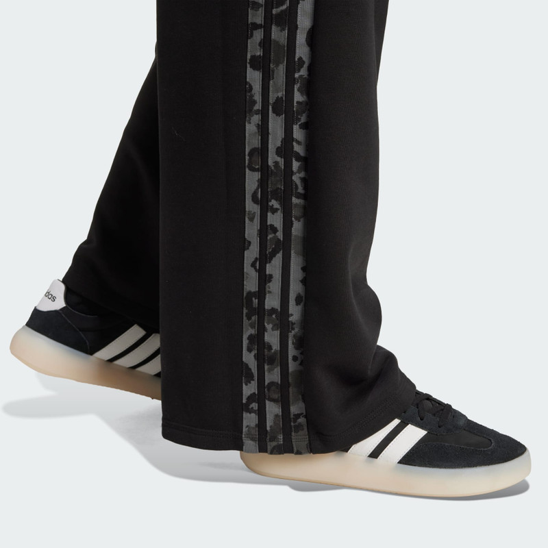 Animal Print 3-Stripes Open Hem Pants 6